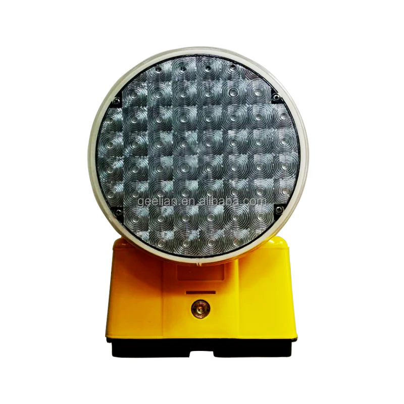 

Portable LED flashing warning light for road construction safety