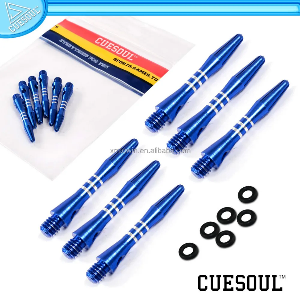 

CUESOUL 3.5cm 1.3g Blue Brass Coated Tungsten Dart Sets Aluminum Shaft with Grooves,2BA Thread Aluminum Shaft