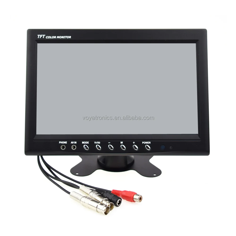 

CCTV LCD monitor with BNC connector, aux av input, and earphone port