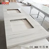 Stripe Integrated bathroom sink and countertop / prefab bathroom vanity top