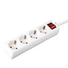 GS/CE European Power board 4-outlet power strip with child protect and on/off switch with cable H05VV-F 3x1.5mm