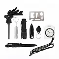 10 Sets Of Multi purpose Outdoor Survival Kit Travel Kit Camping Adventure Tourism Security Tool Camping