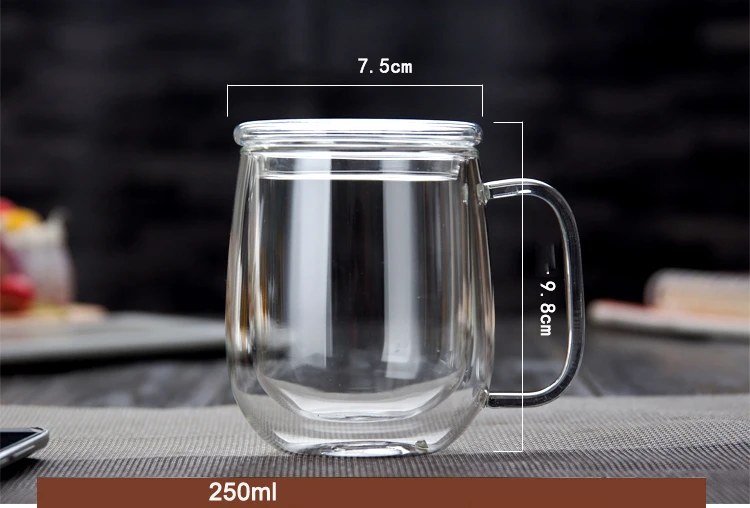 Double Wall Clear Glass Mug Without Handle Clear Coffee Mugs Buy
