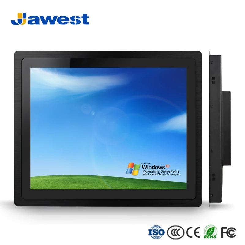 

1000 nits High Brightness Embedded 22 inch Industrial Touch Screen Panel Mount LCD Monitor, Black/silver