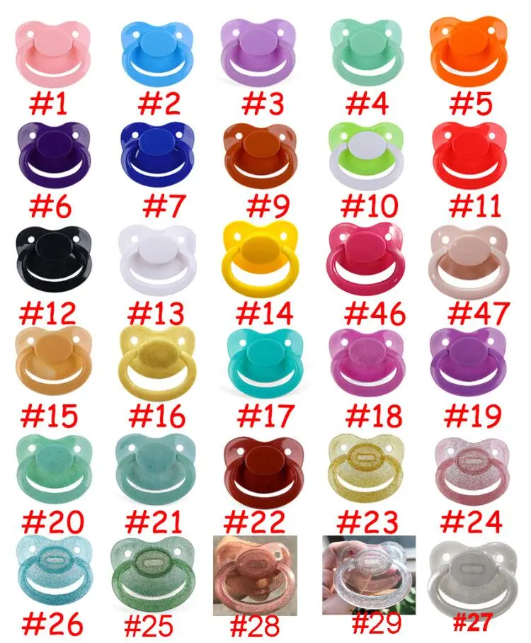 2021 Wholesale Abdl New Colorful Silicone Pacifier Nipple Dummy Adult