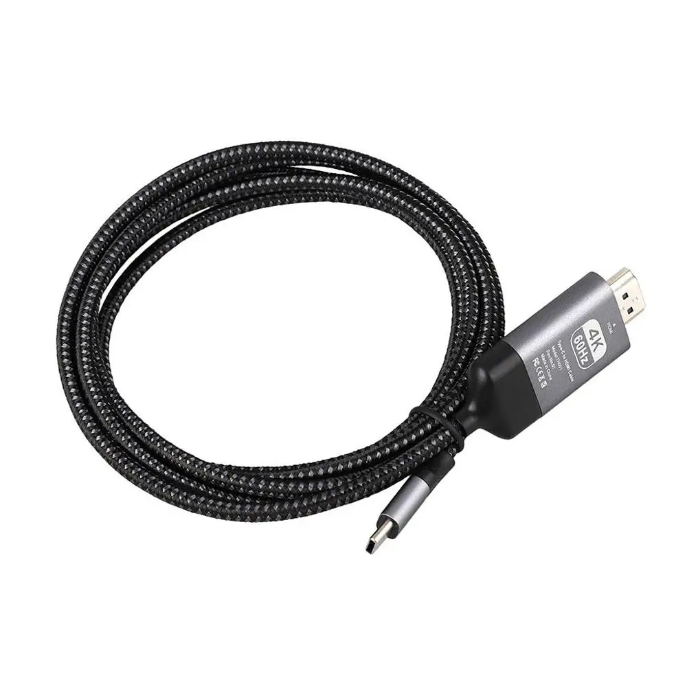 

2M Grey 4K 60Hz Premium Metal Shell Braided HD USB C to HDMI Converter Cable