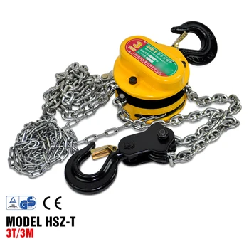 Chain Hoist Pulley,3 Ton | Swivel Hooks With Safety Latches | 10 Feet