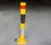 Manual handle parking post bollard parking space blocker with key lock