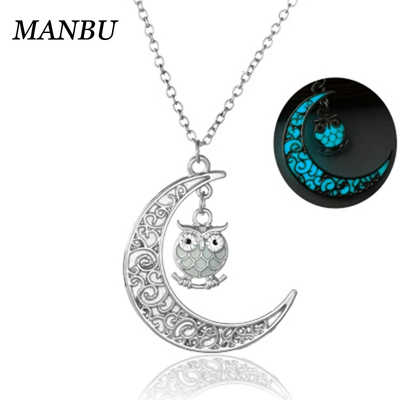 

moon necklace glow in the dark phase shaped 16413, Picture