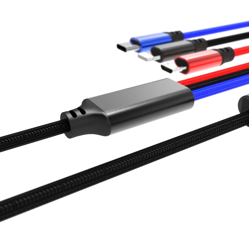 

free sample for cable phone charger phone protector 4 core armoured cable all 4 3 2 in 1, Red / black/blue