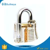 Bullkeys Transparent/Clear Cutaway Practice Padlock Lock Training Skill Pick for Locksmith