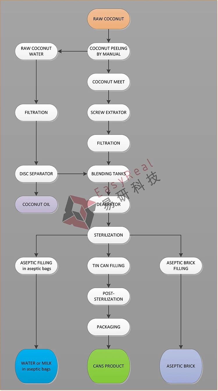 Coconut Water Production Plant Making Machines Coconut Milk Aseptic