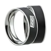 Specialized jewelry design stainless steel black enamel diamond wedding ring