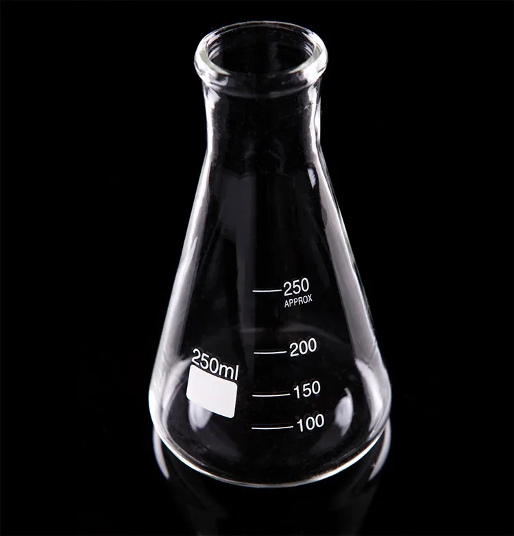 Laboratory Glassware 250ml Conical Flask Erlenmeyer Flask - Buy Conical