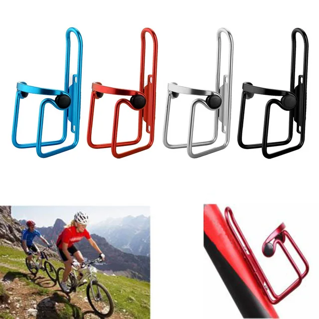 

Aluminum Alloy Bicycle Water Bottle Holder Bike Bottle Cage Bracket Cycling Drink Water Cup Holder, Red silver yellow blue black