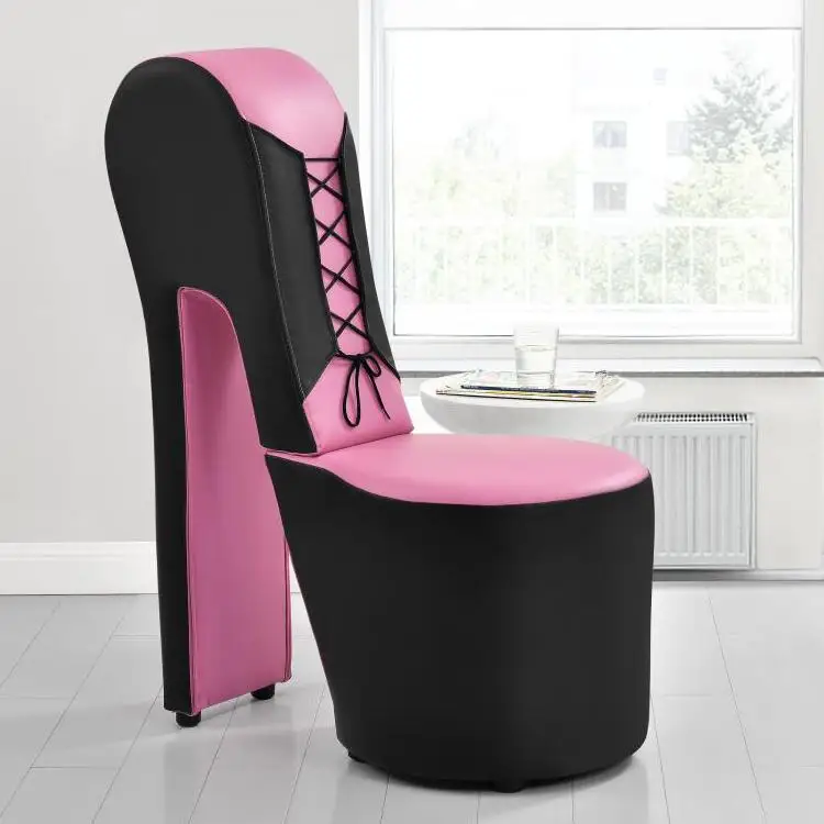 pink high heel chair