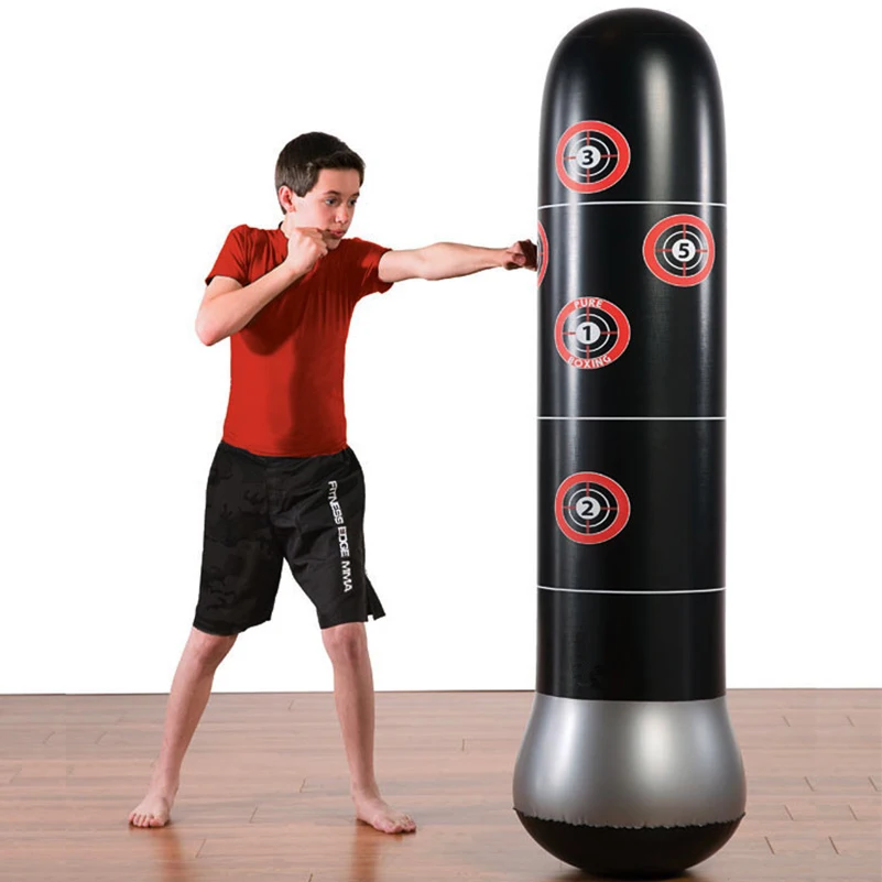 Worldwide Free Shipping 1.5M Boxing Punching Bag Inflatable Free-Stand TumblerRelief Bounce Back Sandbag with Air Pump