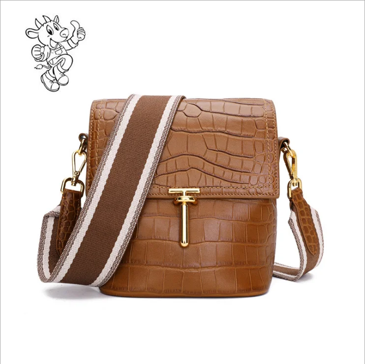 

Crocodile Pattern Bag Female 2020 New Leather Handbags Small Shoulder Strap Bucket Bag Shoulder Bag