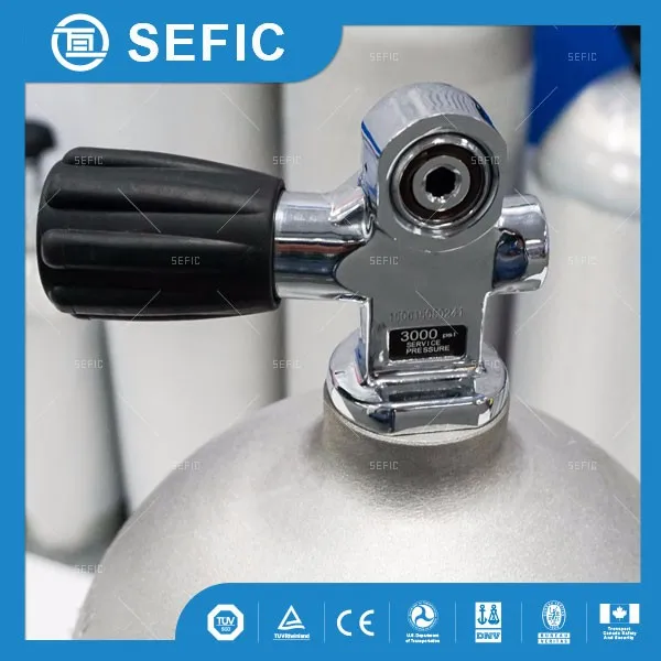 Test Pressure 30mpa Underwater Breathing Apparatus 12l Aluminium Oxygen