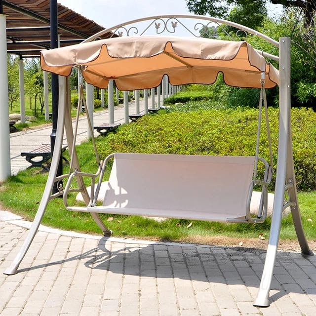 outdoor furniture modern swing chair for 3 person