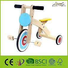 wooden tricycle with pedals