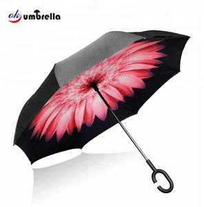 Image of New inventions in china custom hands free inverted reverse umbrella