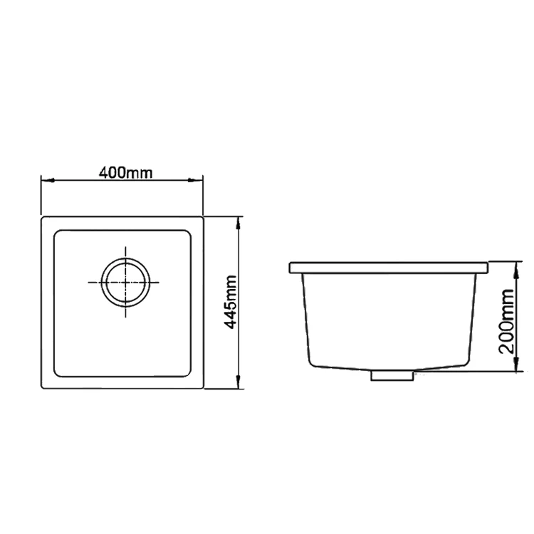 High Profit Home Use Undermount Granite Kitchen Sink