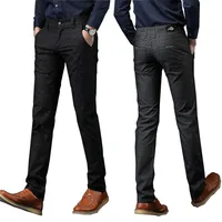 

Autumn Classic New High Quality Men's Elastic Casual Pants Mens Business Dress Slim slacks Long Trouser Male