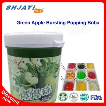 Bubble Tea Recipe Flavors Green Apple Popping Juice Bursting Boba