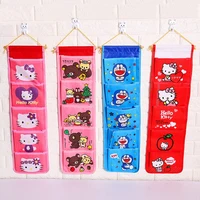 

Mickey Wall Hanging Storage Bag Fashion Toy Makeup Organizer 5 Pockets Hanging Storage Pouch Bags Case For Door Bathroom