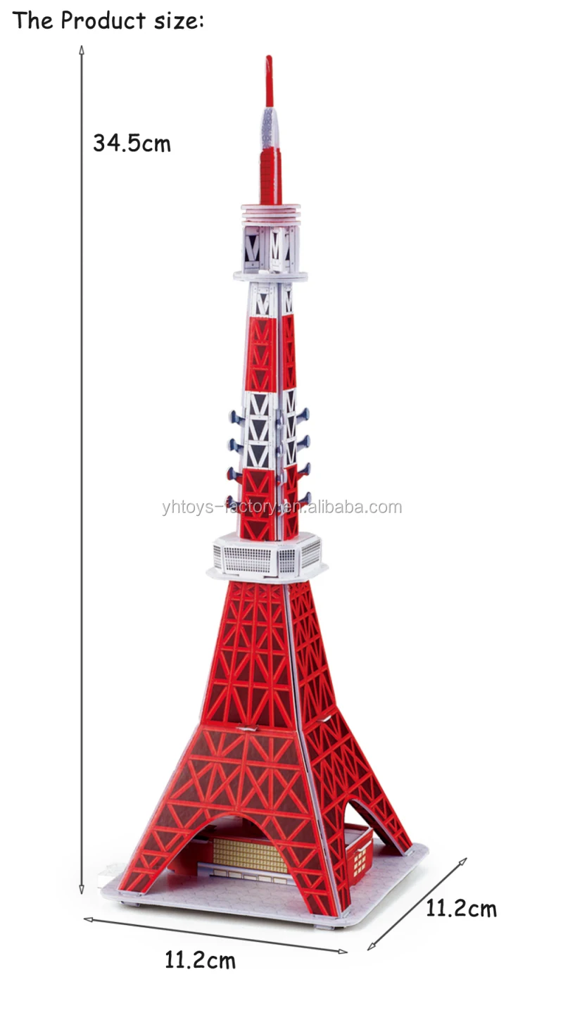 Torre Eiffel Quebra-Cabeça De Madeira Brinquedos 3D Para Crianças