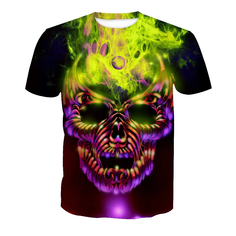 1pcs Custom Made Short Sleeve Oem Sublimation T Shirts,3d Custom Skull