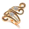 2015 high-end statement big asia style gold plated ring