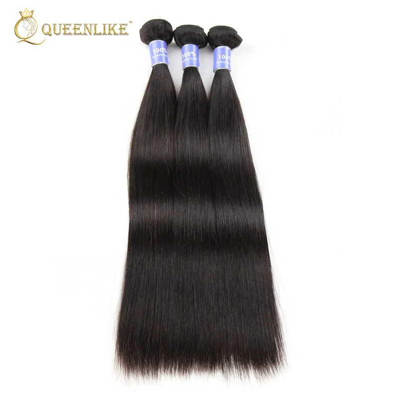 
Cheap raw 10A unprocessed virgin straight Brazilian human bundle hair 