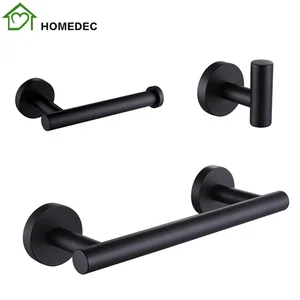 Image of High quality Stainless Steel Bathroom Luxury Storage Accessories In Black