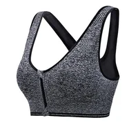 

wholesale seamless front zipper fashionable sexy sport bra fitness yoga gym bra for women