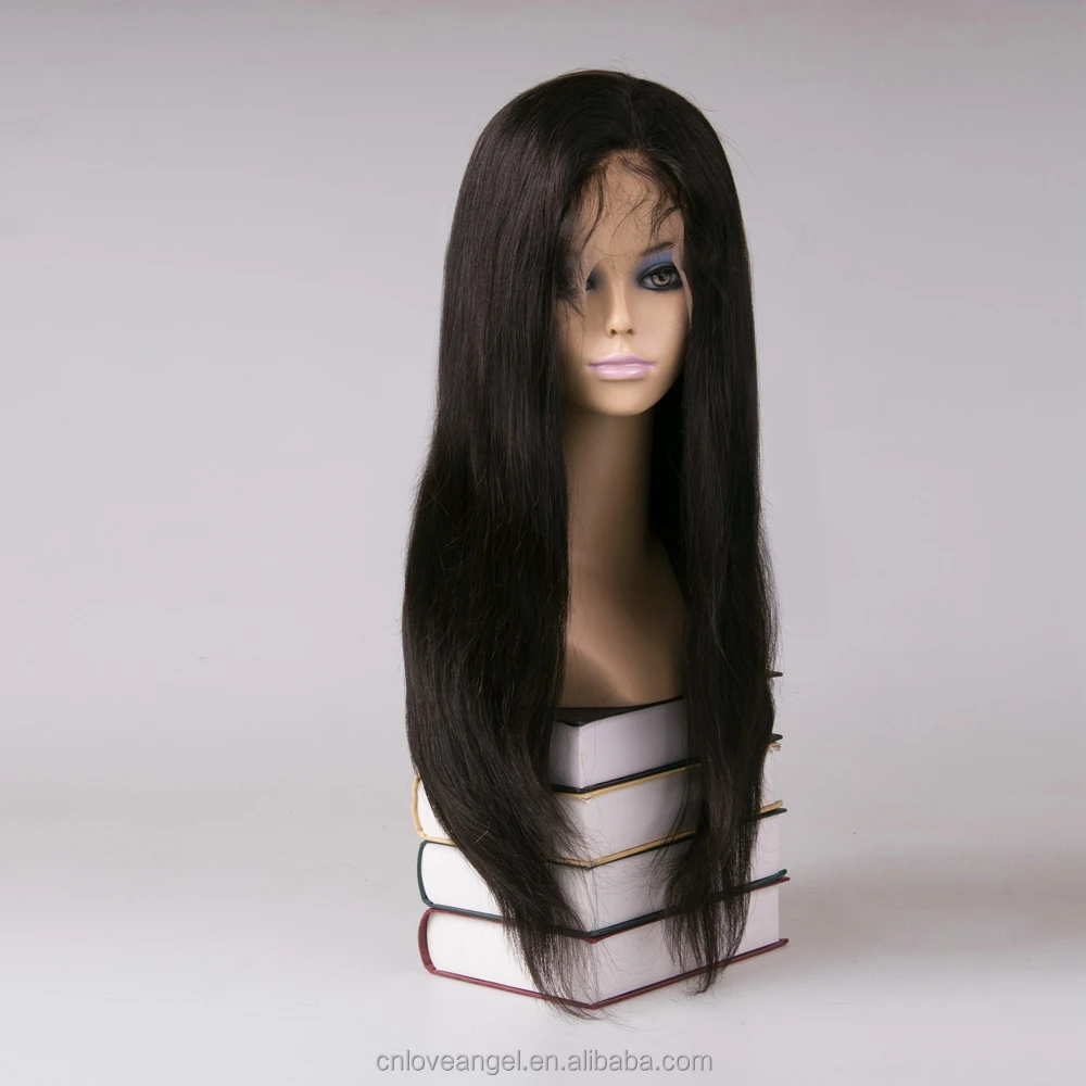 

2018 full lace straight human hair lace wig 100% virgin human hair wig