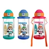 Cille 620ml Custom Cartoon Travel Leakproof Tritan Plastic Children Kids Drinking Water Bottle with Straw
