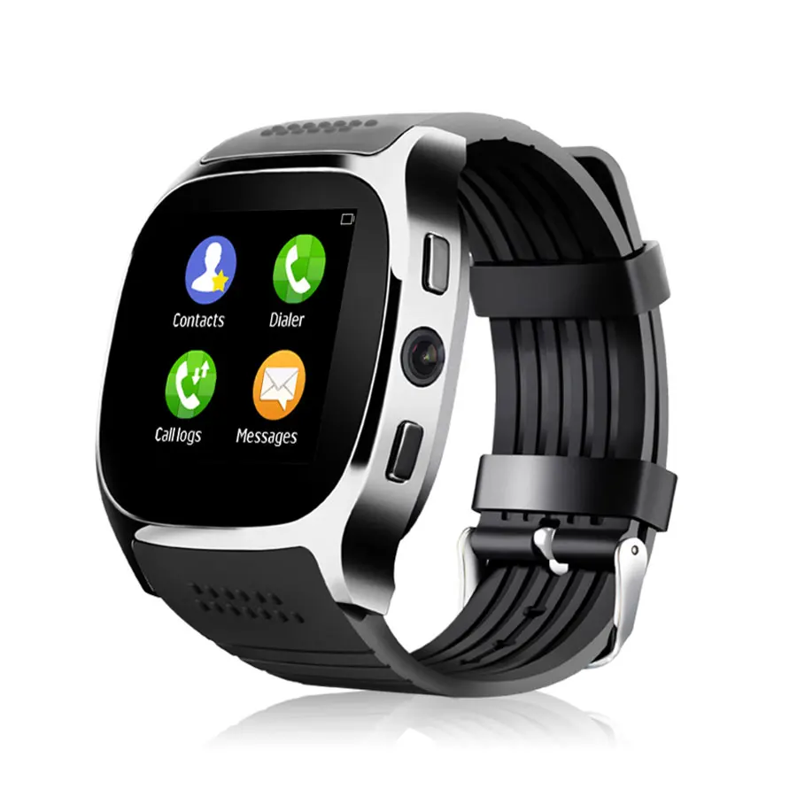 

Hot 2021 android Smartwatch Phone SIM Card T8 Smart Watch with Camera, Black blue white