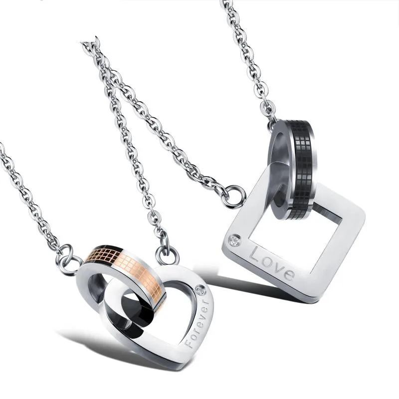 

New Arrival Fashion Square 316L stainless steel love's Pendant Necklace Women/ Men's Love Gift Nickel, N/a