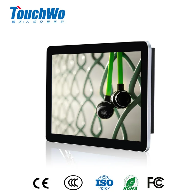 

Hot sale 1920*1200P anti-dust shockproof touch screen panel computer monitor, Black