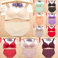 

Wholesale Cheap No Rims One-piece Ladies Sexy Fancy Panty Seamless Bra Sets