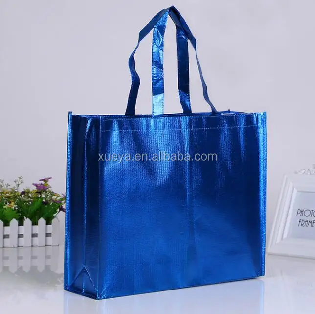 High Quality Blue Color Metallic Eco Bag Shopping Buy Eco Bag Shopping,Reusable Shopping Bags