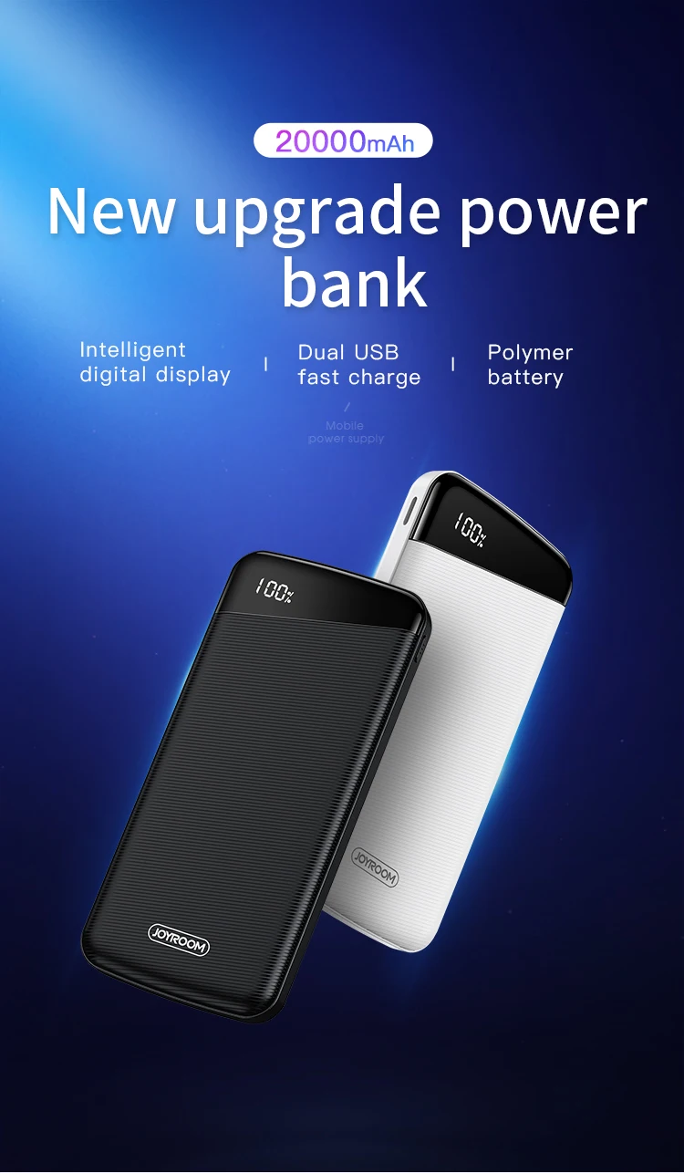 joyroom large capacity back up power bank 20000mah