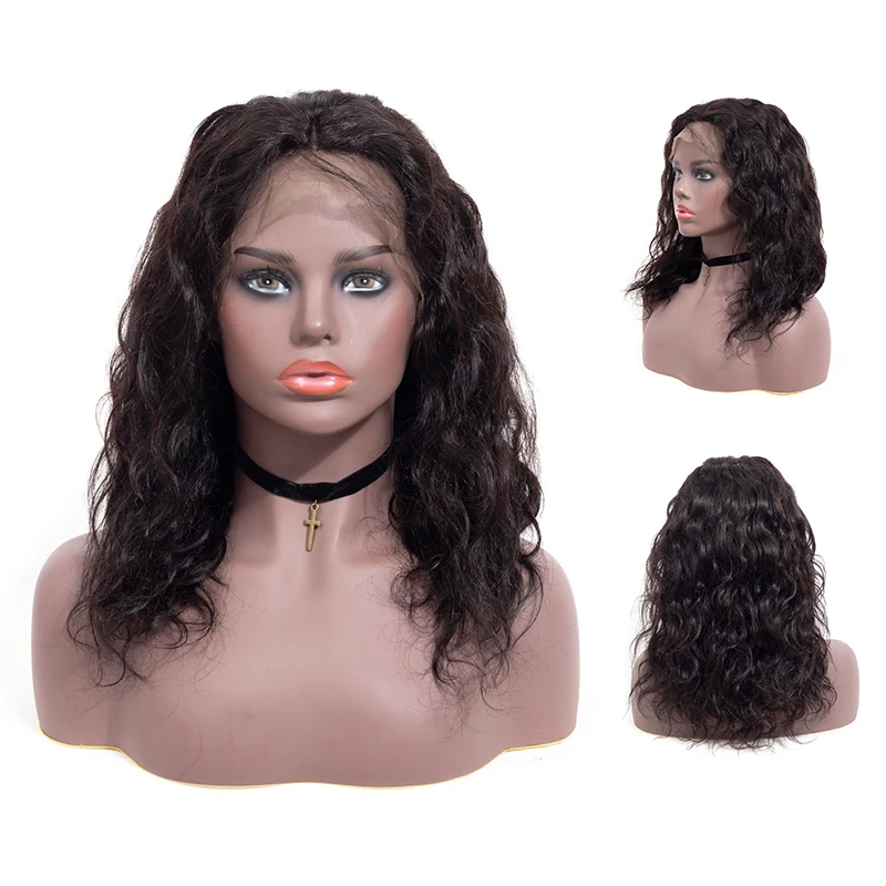 

Cheap Short Wavy Human Hair Lace Front Wig Glueless Short Loose Wave Wigs With Baby Hair Bleached Knots Brazilian Hairs Wigs