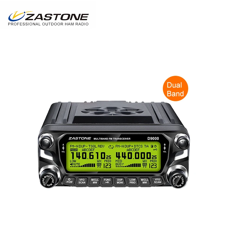 

Best Sell Transceiver ZASTONE D9000 UHF/VHF Dual Band Ham Mobile Radio With Repeater Function, Black