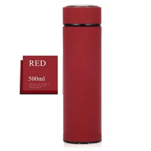 Image of Print Logo Double Wall 500ml Leak Proof Stainless steel vacuum frosted Business style Water Bottle
