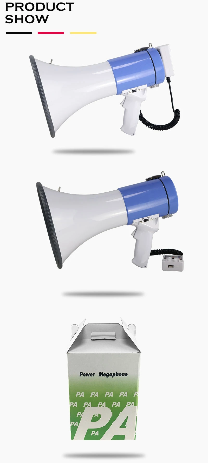 Dc-12v Rechargeable Plastic Handy Megaphone - Buy Plastic Megaphones 