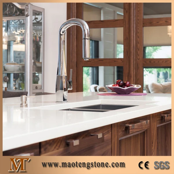 3cm Thickness White Artificial Quartz Stone Benchtops