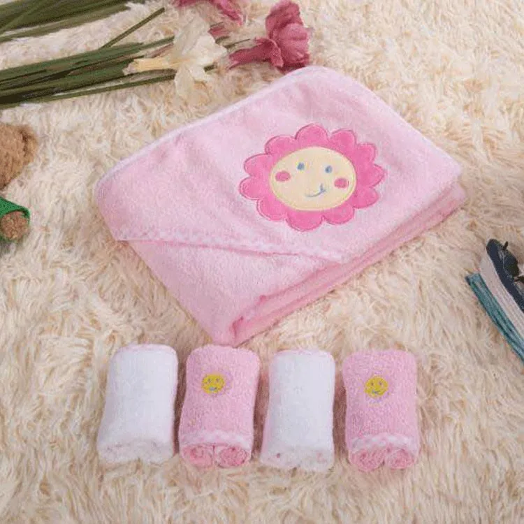 New Design Terry Cloth Towel Sets Cotton Hooded Warm Washcloth Baby ...